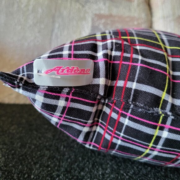 ARDENE Vintage Y2K Girls Rock Plaid Pillow + Pink Guitar Graphic - Picture 3 of 3